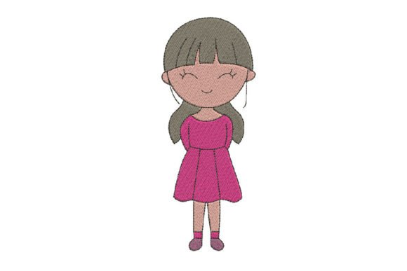 Beautiful Girl Embroidery Design