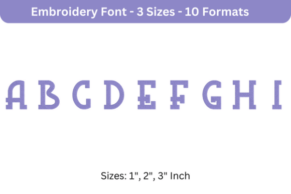Blue Plate Font Uppercase a to I
