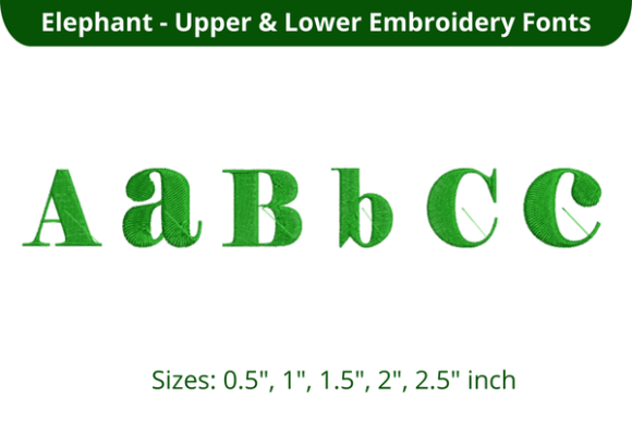 Elephant Font ABC: A Versatile Embroidery Design