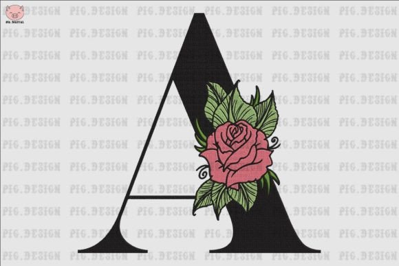 Flower Rose Font a Embroidery Design Review
