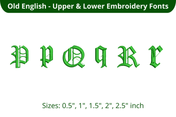 Old English Font PQR
