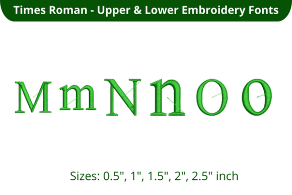 Times Roman Font MNO for Holiday Embroidery